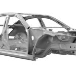 A unibody car chassis, as those explored in automotive training